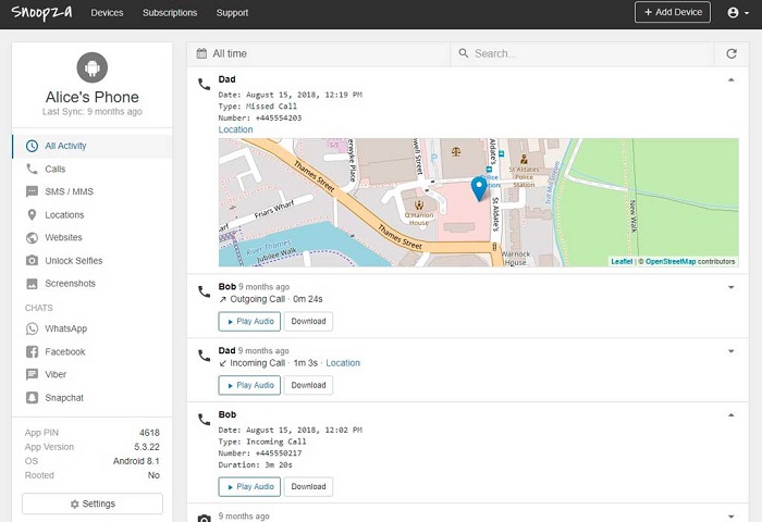Snoopza Phone Tracker Application Review 1