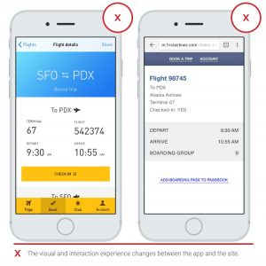 4 step 1 Transitions between mobile and web applications