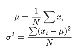 mean and standard deviation