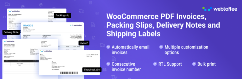 WooCommerce PDF Invoices, Packing Slips, Delivery Notes and Shipping Labels